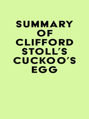 cover image of Summary of Clifford Stoll's CUCKOO'S EGG